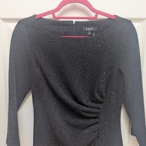 DKNY Black Glitter Dress